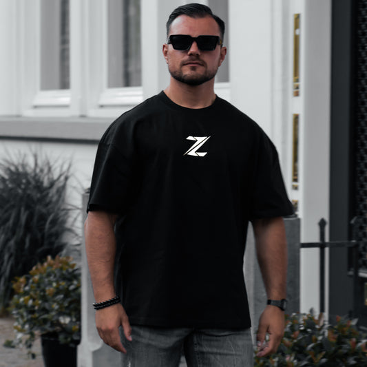 Oversized White Z T-Shirt Black